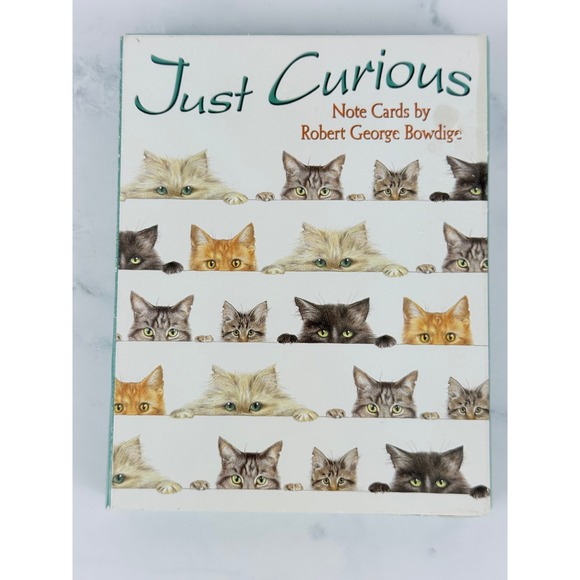 Leanin Tree | Office | Just Curious Kitty Note Cards By Robert George ...